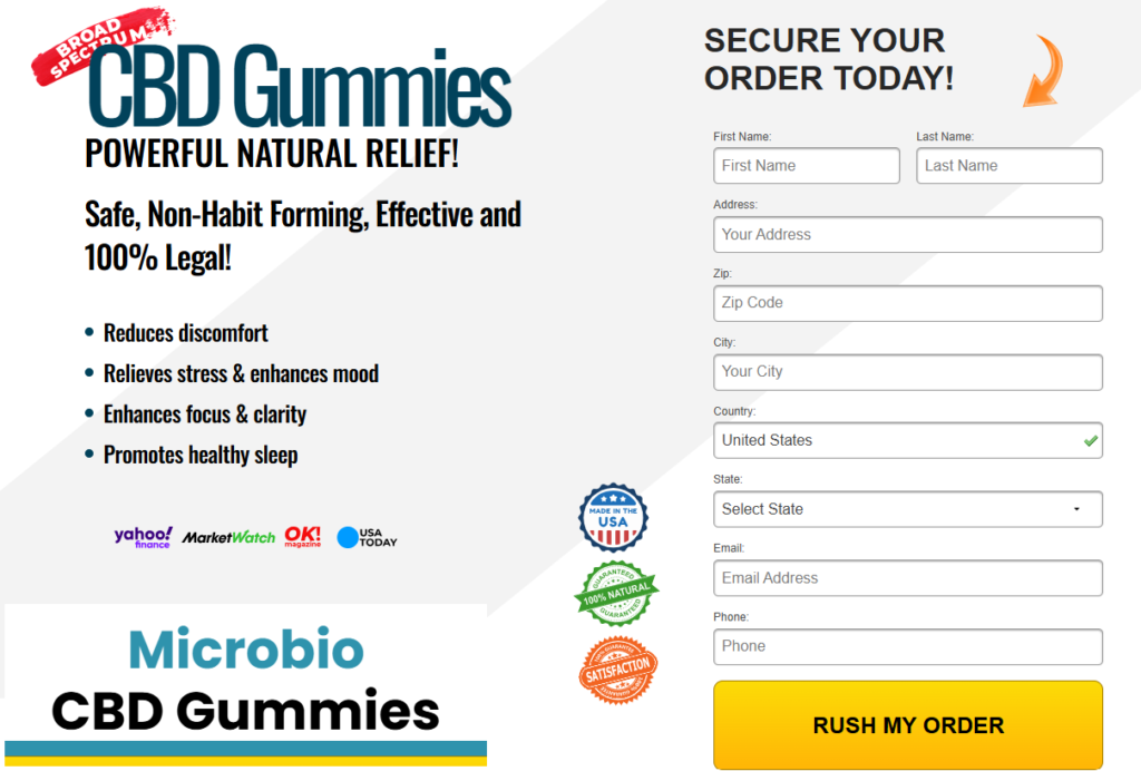 Microbio CBD Gummies Order